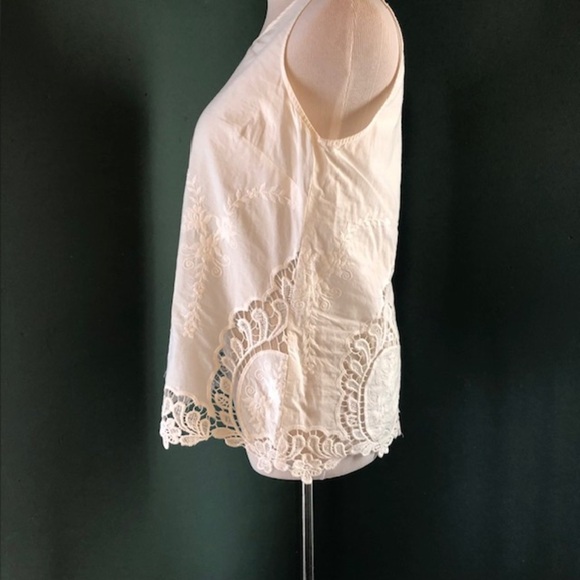Lace Crochet top button down back , by Cynthia Rowley - Picture 4 of 4